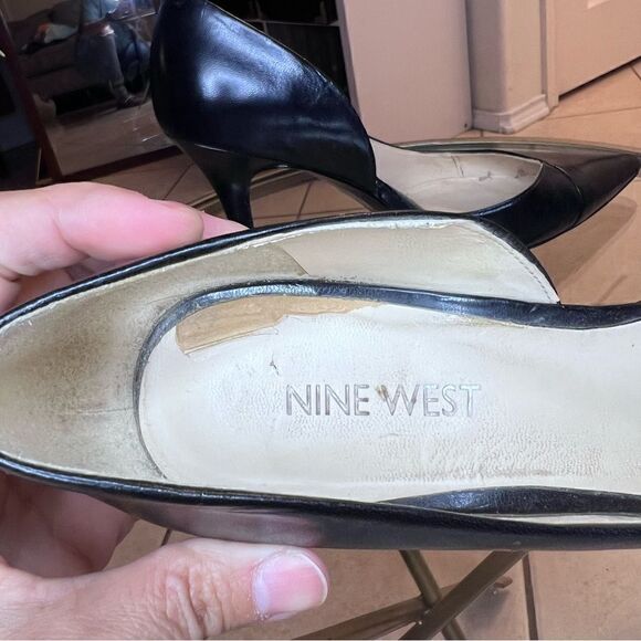 Nine West Black Pointy Toe Pumps - Picture 8 of 12